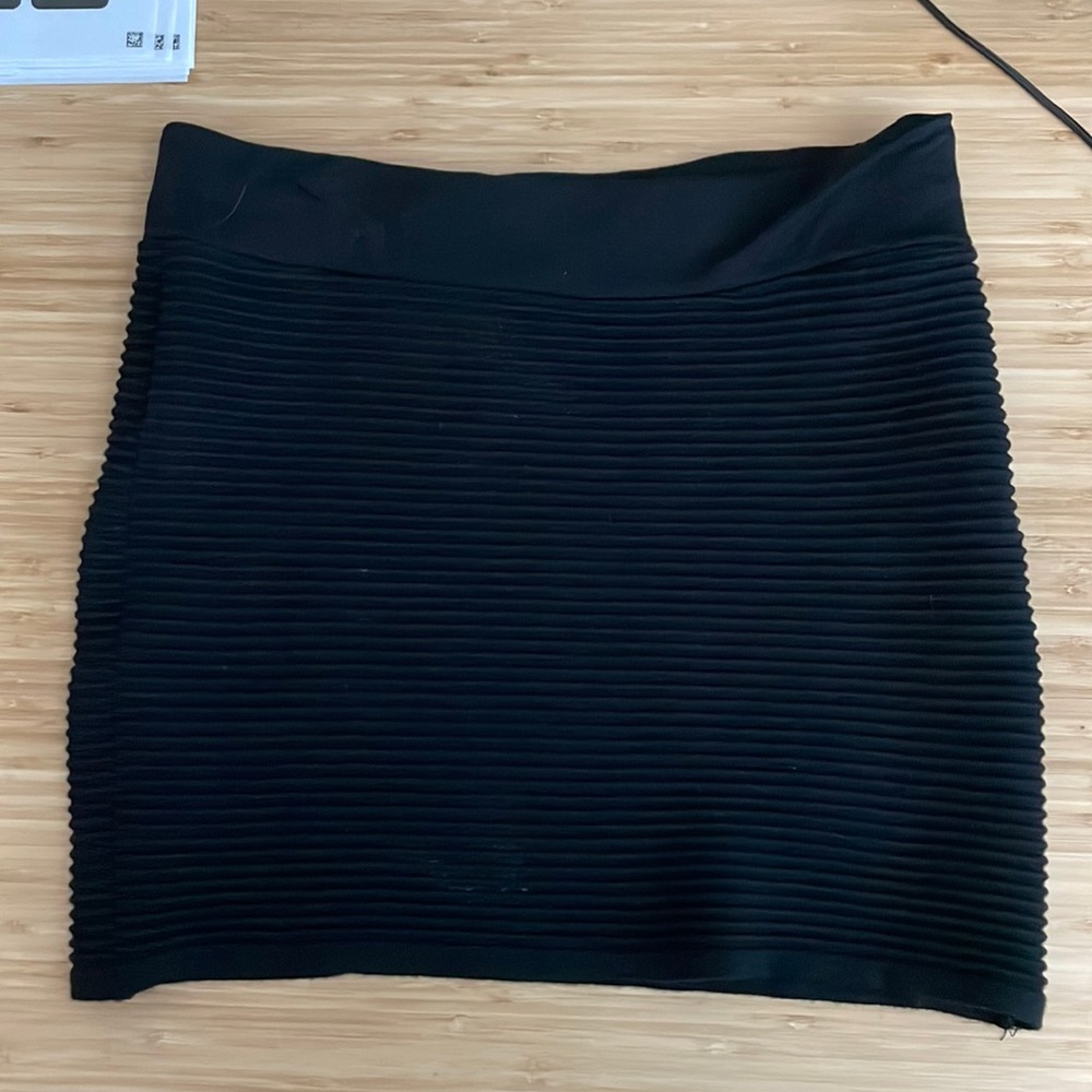 Black tight mini skirt